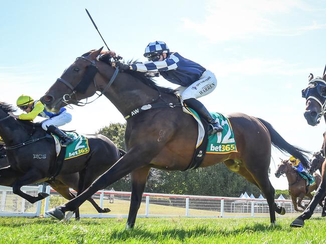 Lady Shalaa ridden by Alysha Warren wins the RMBL Investments Rising Stars Race at Terang Racecourse on March 05, 2024 in Terang, Australia. (Photo by Reg Ryan/Racing Photos via Getty Images)