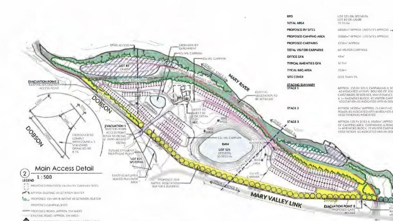 A 350-lot tourist park has been proposed at Amamoor.