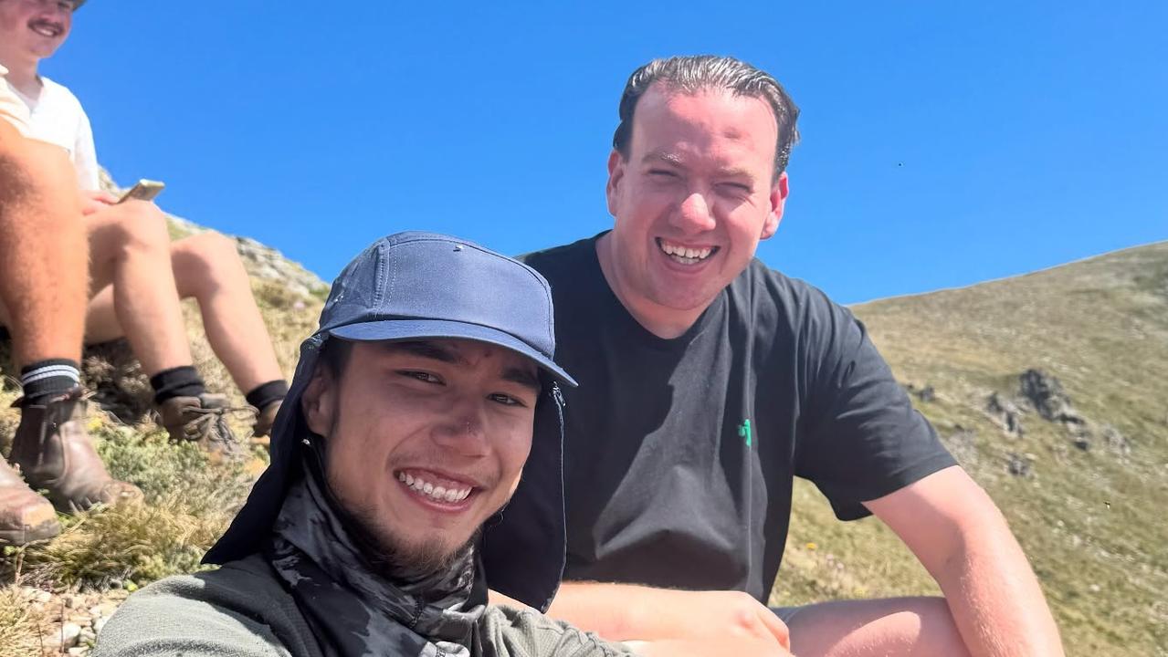 Joshua Dart posted this picture on Instagram after finding missing hiker Hadi Nazari.