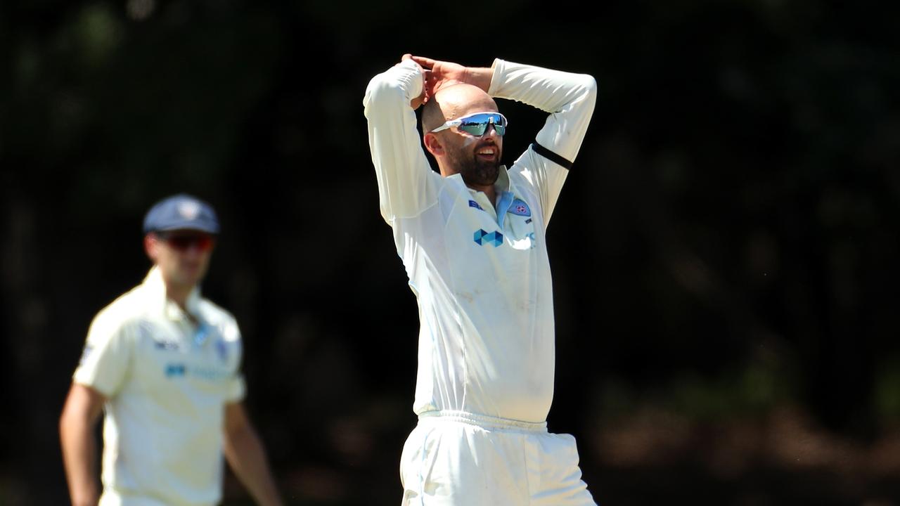 Nathan Lyon struggled on day two of the Sheffield Shield final. Photo: Getty Images