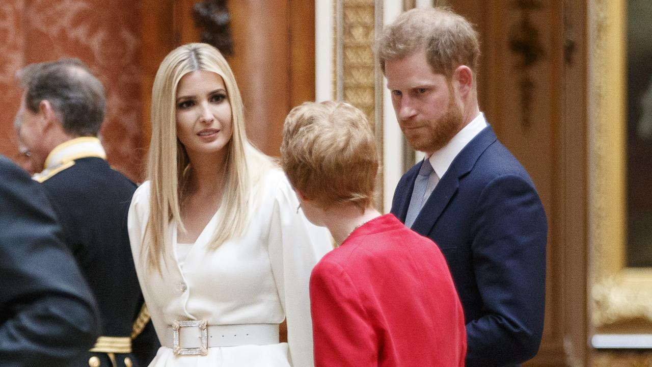 Ivanka Trump met Britain's Prince Harry during a state visit to England. Picture: Tolga Akmen/WPA Pool/Getty Images