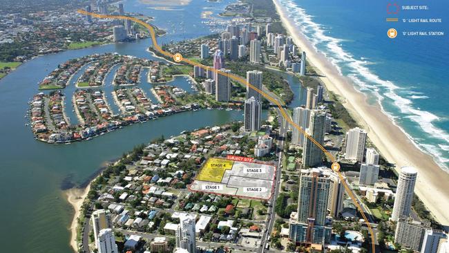 Artist impressions of the Ruby Development which will be built on the former Paradise Resort Site. Source: Gold Coast City Council.