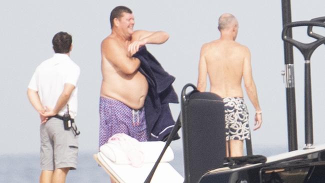 Pictures of James Packer on his yacht are being unfairly ridiculed. Picture: BACKGRID Australia