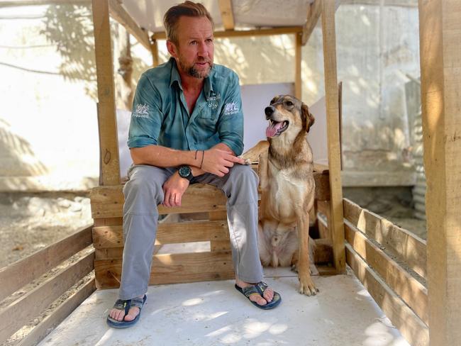 Former Royal Marine Pen Farthing with his rescue dogs at the Nowzad rescue centre in Kabul. Material must be credited "The Sun/News Licensing" unless otherwise agreed. 100% surcharge if not credited. Online rights need to be cleared separately. Strictly one time use only subject to agreement with News Licensing. 24 Aug 2021 Pictured: Former Royal Marine Pen Farthing with his rescue dogs at the Nowzad rescue centre in Kabul. Material must be credited "The Sun/News Licensing" unless otherwise agreed. 100% surcharge if not credited. Online rights need to be cleared separately. Strictly one time use only subject to agreement with News Licensing. Photo credit: News Licensing / MEGA