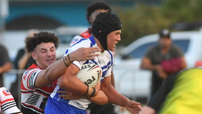 Sitiveni Afu playing in last season’s Payne Cup - he came to the party in the Connell today. Picture: Evan Morgan