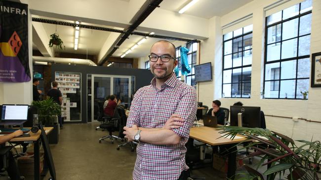 Cameron Adams, co-founder of Australian tech company Canva, photographed at their offices in Surry Hills, Sydney. Britta Campion / The Australian