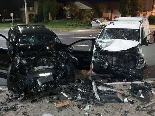 Investigations are underway after four people were injured in a multi-vehicle crash in Sydney’s west yesterday., , Just after 5.30pm (Wednesday 20 May 2020), emergency services were called to the intersection of Smithfield Road and Beavors Street, Prairiewood, after reports three cars were involved in a crash. , , Picture: NSW Police