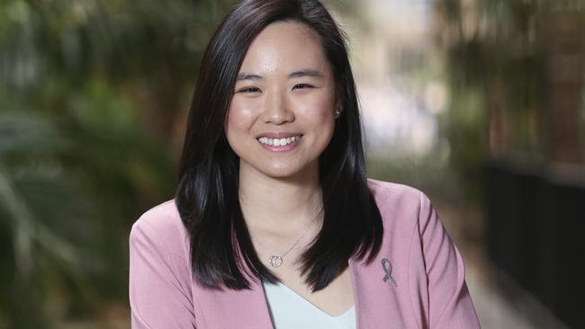 Ovarian cancer researcher Nicole Yuwono at the UNSW Lowy Cancer Research Centre, Kensington, today.Picture: Justin Lloyd.