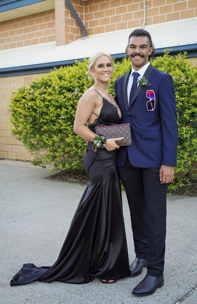 Claudia O'Neill and Phil Collins at the Mackay North State High School formal at Windmill Function Centre, November 19, 2021. Picture: Heidi Petith