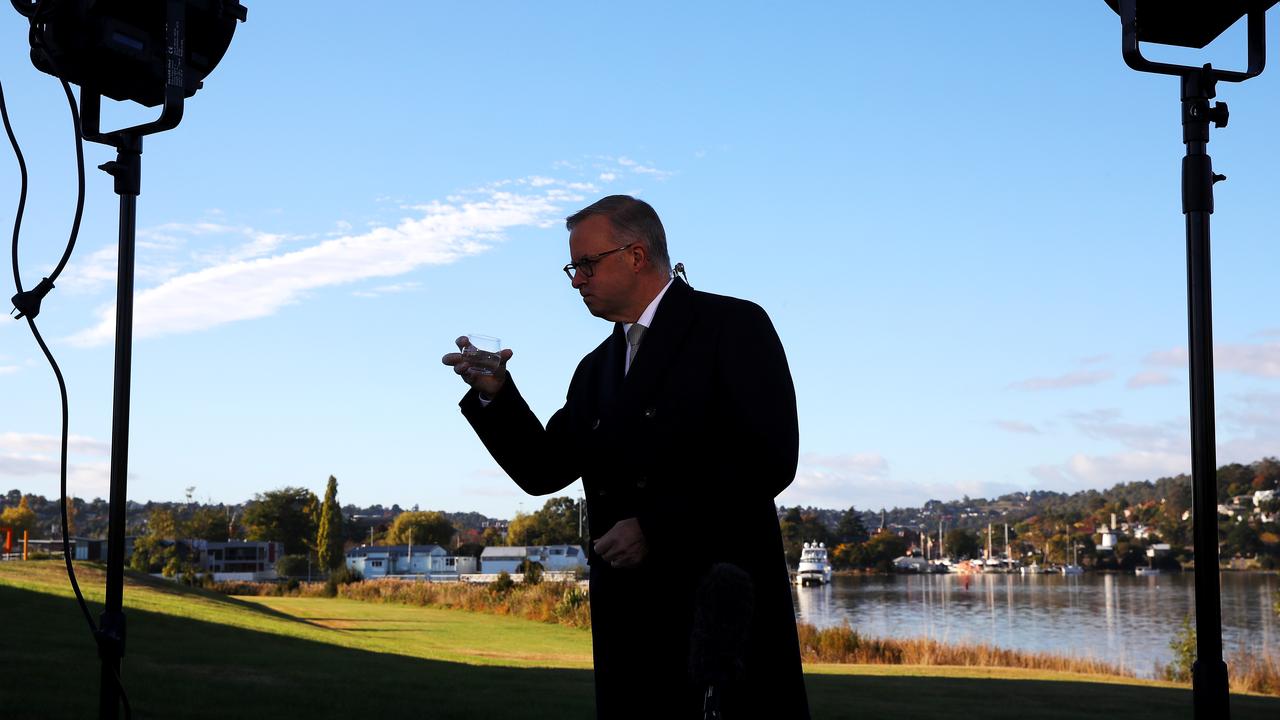 Labor leader Anthony Albanese visits Launceston, Tasmania. Picture: Toby Zerna