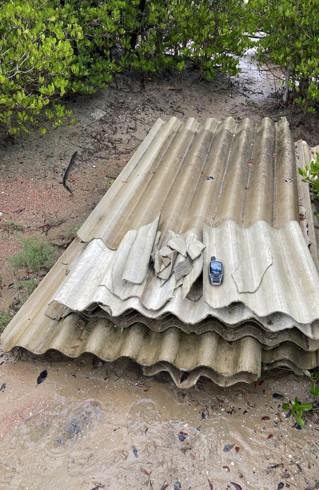 Asbestos sheeting found dumped in Townsville.