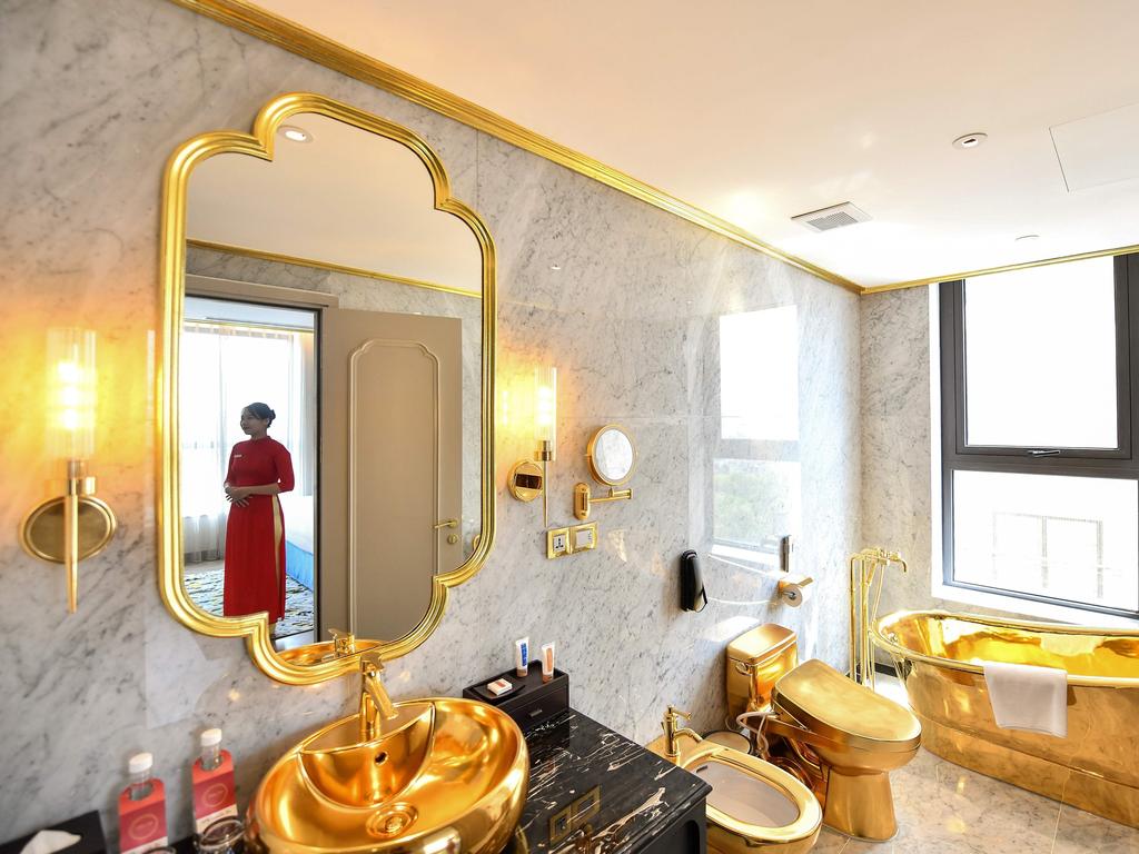 Another look at that glorious bathroom. Picture: Manan Vatsyayana/AFP