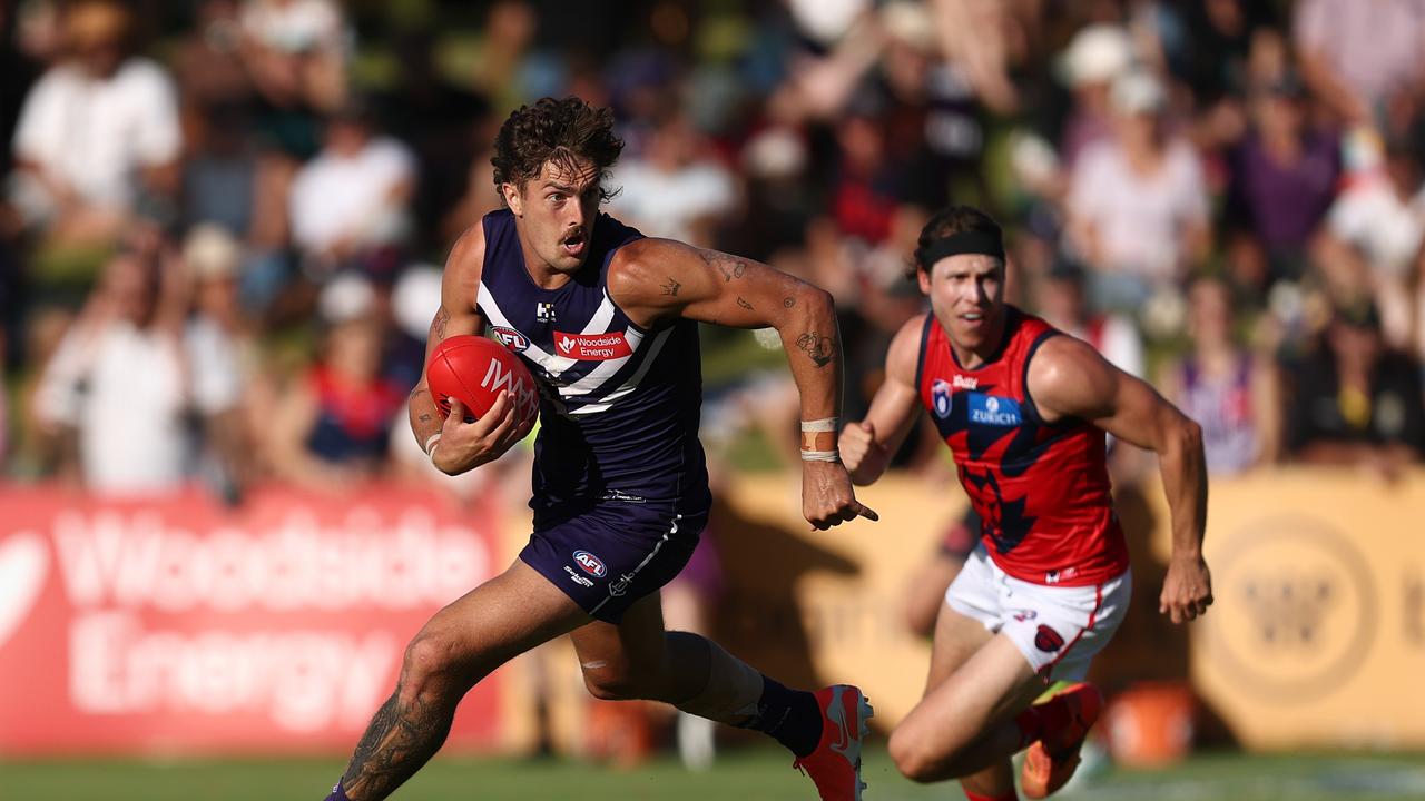 Luke Jackson in action for the Dockers in Mandurah. Picture: Getty Images