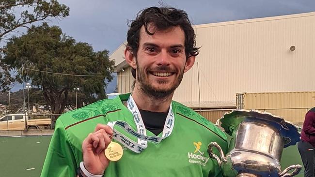 Harrison Parker plays for the Gympie District Hockey Association as part of the Cooloola Heat team.