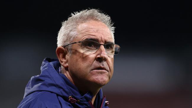 Chris Fagan coaches his 100th game for the Brisbane Lions this week. Picture: Getty