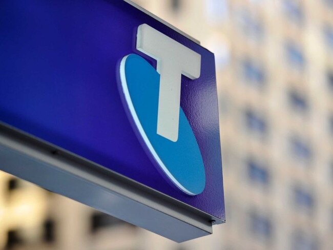 Telstra logo in soft colours