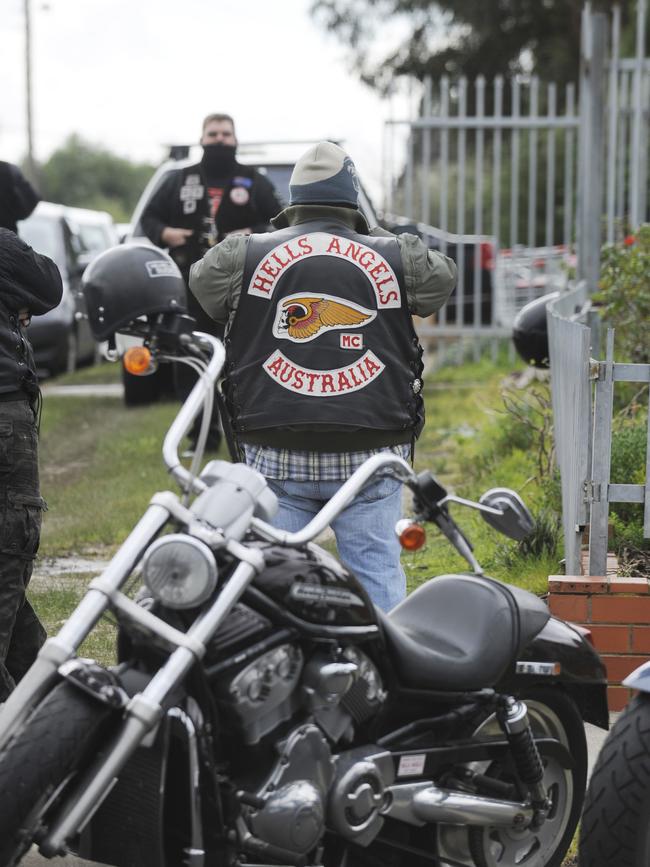 Hells Angels leather vests were worn.