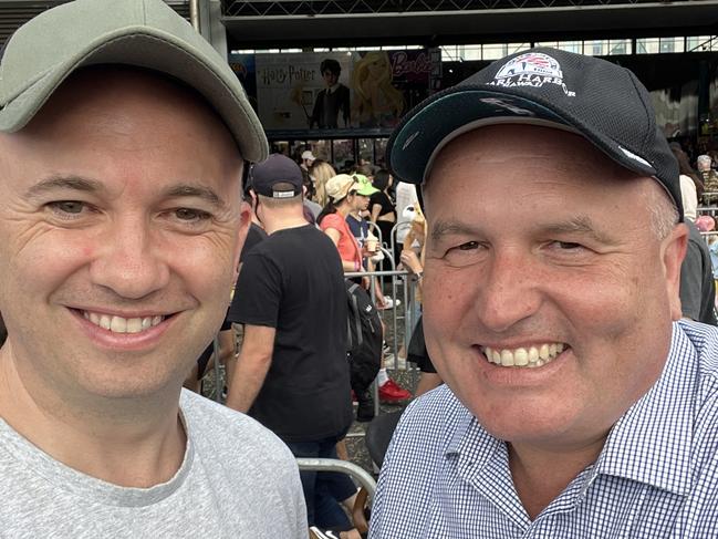 Treasurer Matt Kean and Transport Minister David Elliott at the Sydney Royal Easter Show.