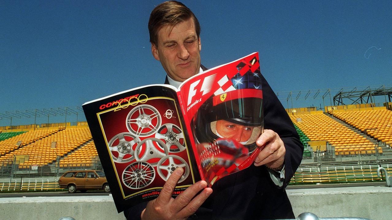 1996: Then Premier Jeff Kennett launches the Australian Grand Prix program at the track in Albert Park.