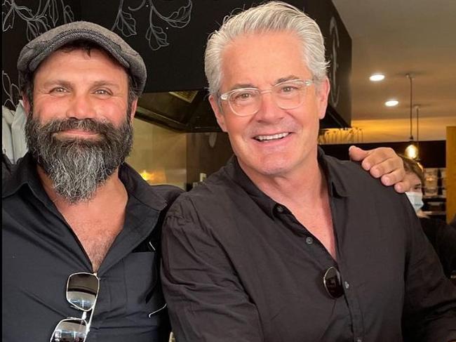 Actor Kyle MacLachlan with Dimitri Piliouras in Brisbane. Picture: Instagram