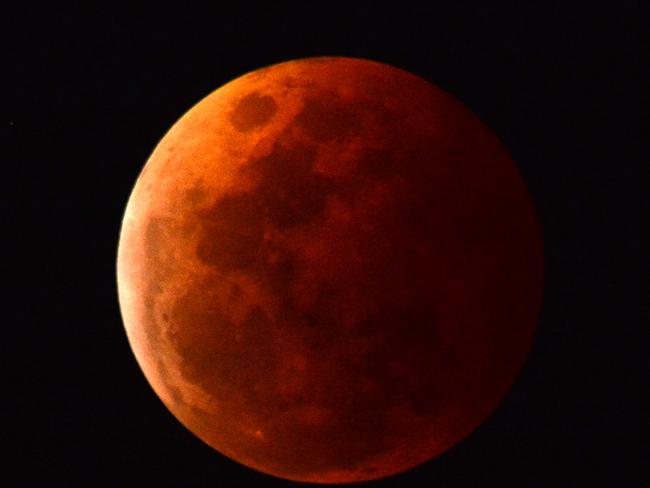 Tonight marks one of the most spectacular astronomical events of the year, a total lunar eclipse with a blood red moon. Picture: Evan Morgan