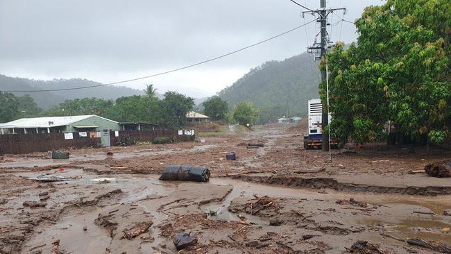 The view from Jabalbina Yalanji Aboriginal Corporation's ranger base in Wujal Wujal following the recent floods.