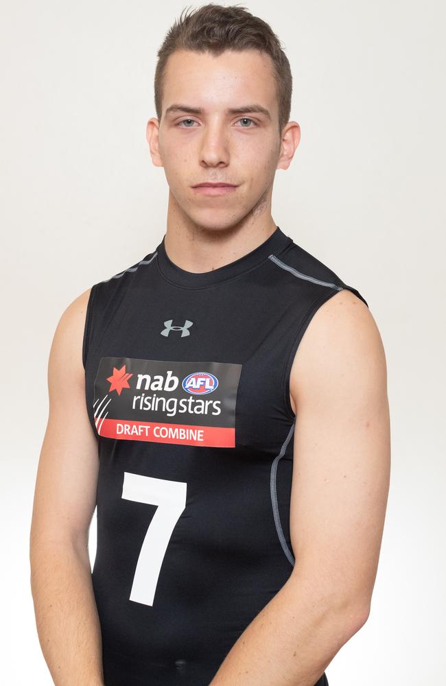 Geelong draftee Francis Evans at the AFL Draft Combine. Picture: Supplied