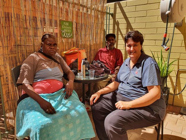 Thanks A Million: Salvation Army officer Rhonda Clutterbuck has been ensuring residents have access to clean drinking water throughout COVID restrictions. She is pictured at the Waterhole drop in centre in Alice Springs, NT. Picture: supplied.