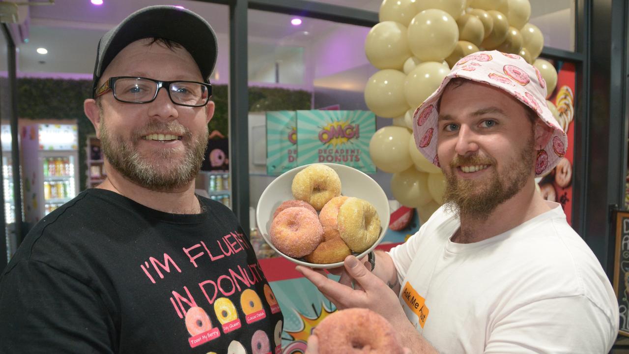 OMG Decadent Donuts Toowoomba franchise owners Robert Gillis (right) and Rob Sampson have officially moved to a bricks and mortar store inside the Australia Arcade in the CBD.