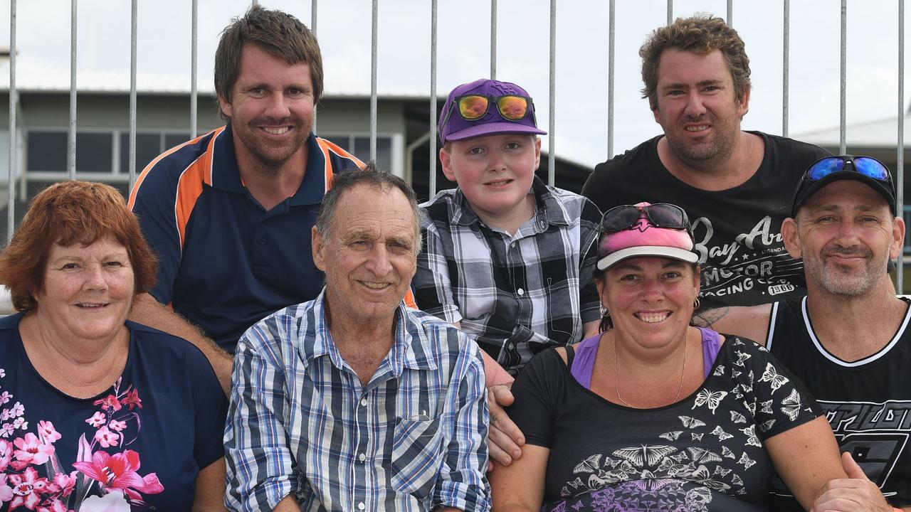 Gympie Bull n Bronc - In the back Adam Sallaway, Tyson Ryan and Tim Sallaway, Front row Wendy Sallaway, Ian Sallaway, Joy Sallaway and Steve Ryan. Picture: Shane Zahner