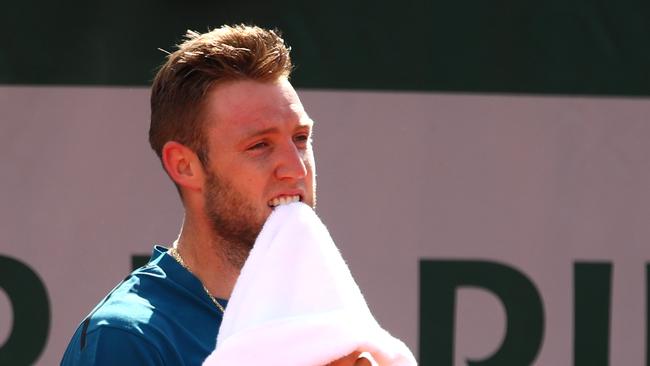 Jack Sock unloaded on the chair umpire during his first-round loss.