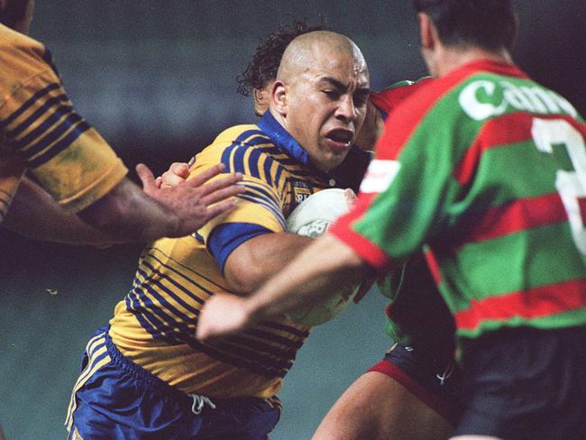 Dymock playing for Parramatta in 1996.