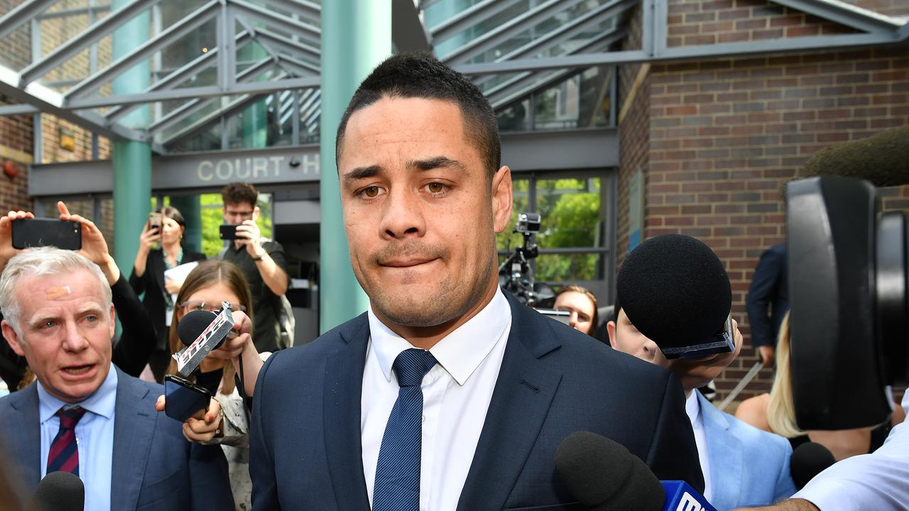 Jarryd Hayne at a previous court appearance.