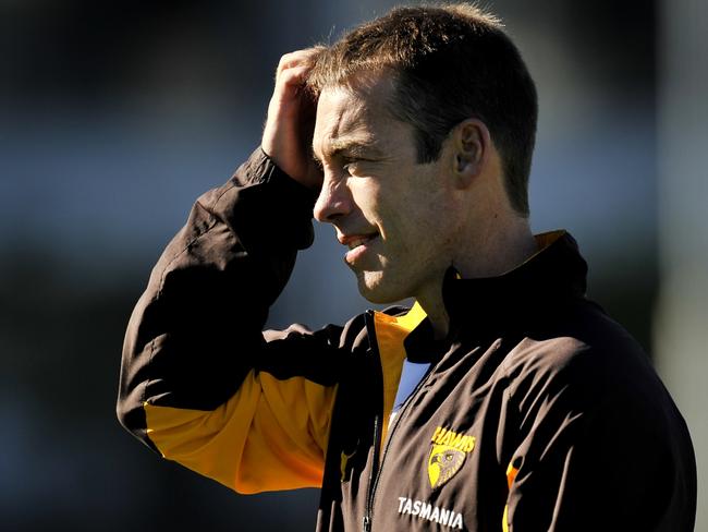 Alastair Clarkson searching for answers in 2010.