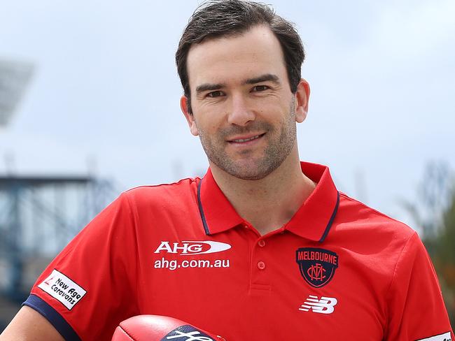 Jordan Lewis after today signing a 3 year deal with the Melbourne Football Club . Pic: Michael Klein