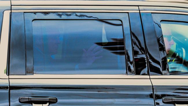 Donald Trump on his way to court in Washington on Thursday. Picture: AFP