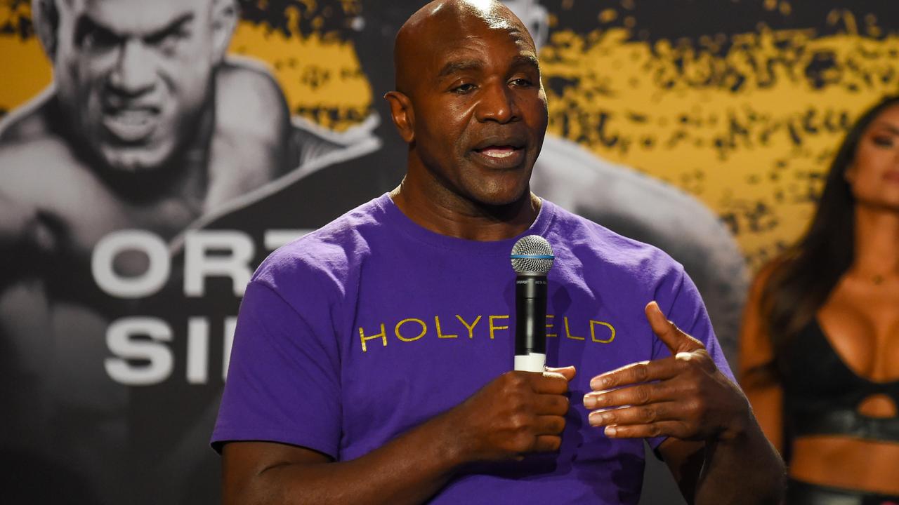 Evander Holyfield is stepping into the ring again at 58. (Photo by Eric Espada/Getty Images)