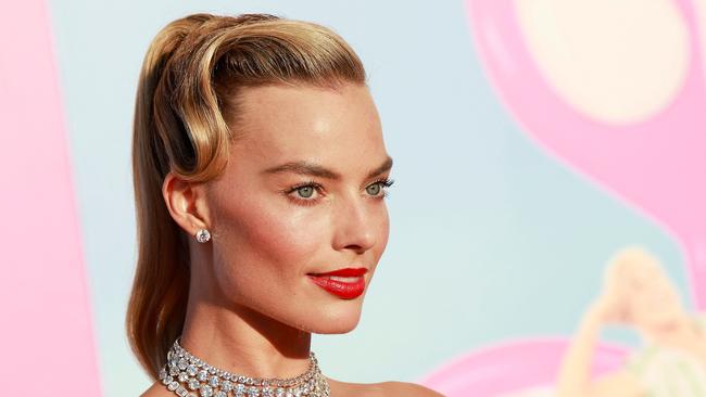 Margot Robbie arrives for the world premiere of "Barbie" at the Shrine Auditorium in Los Angeles. Picture: Michael Tran / AFP