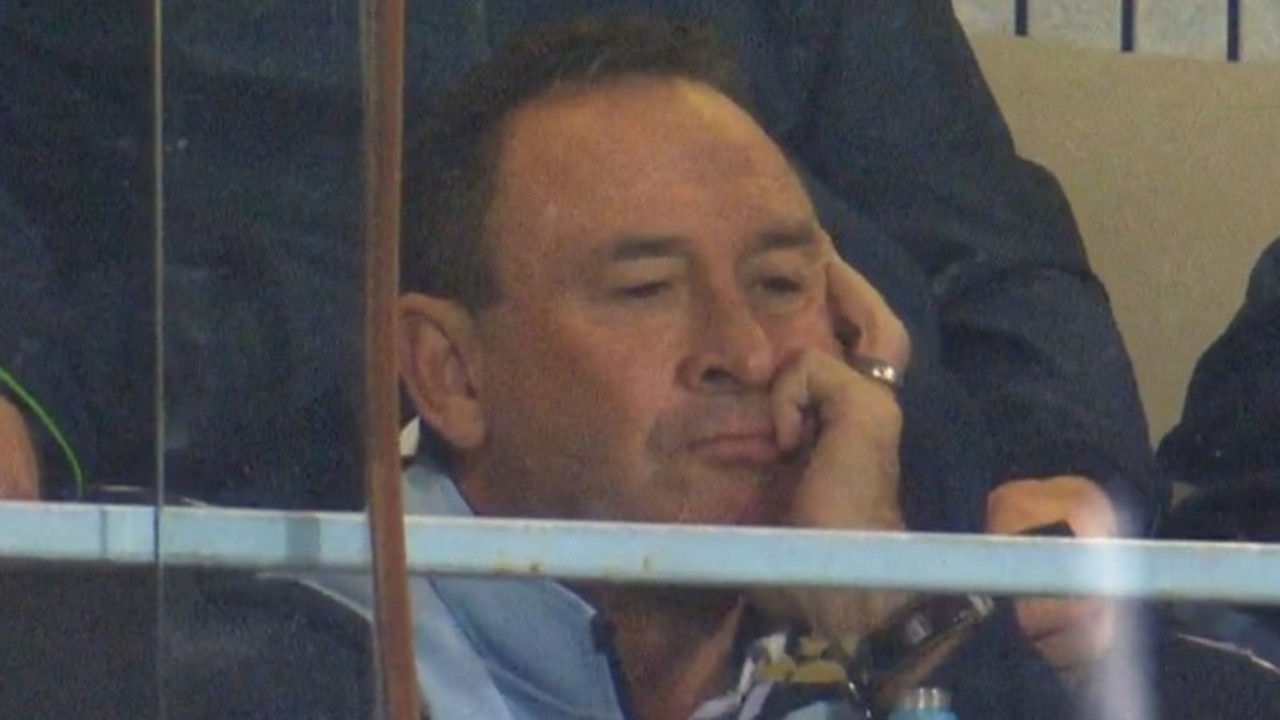 Ricky Stuart wasn't thrilled. Photo: Fox Sports