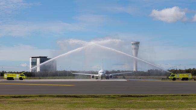 The second runway opening celebrations in July, 2020. Picture: Lance Broad