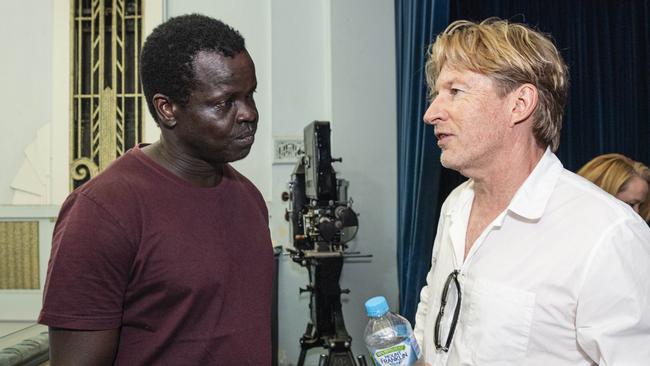 Spit actor/producer David Wenham with actor Ayik Chut at a special Q&amp;A screening of Spit at BCC Cinemas Toowoomba Strand, Tuesday, February 11, 2025. Picture: Kevin Farmer