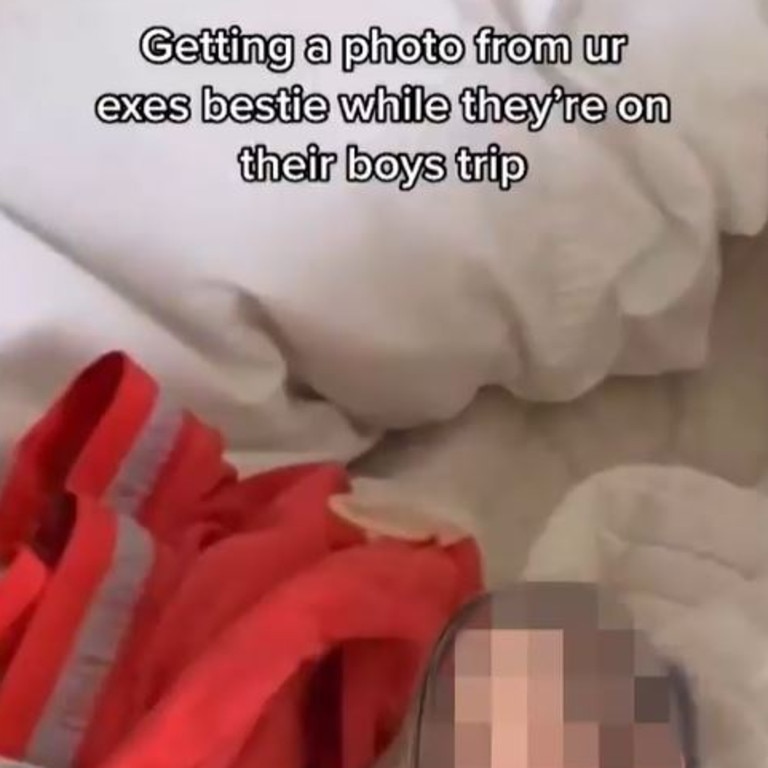 In the photo, there was a used condom lying in the bed beside him. Picture TikTok/TheSun