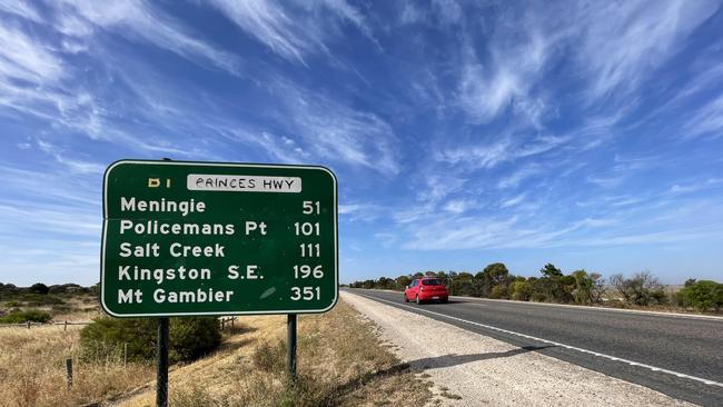 The Princes Highway is at risk of floodwater inundation and could soon close, the Department for Infrastructure and Transport has warned. Picture: Dylan Hogarth