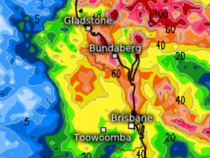 Heavy rain is forecast for South East Queensland over coming days. Picture: meteologix