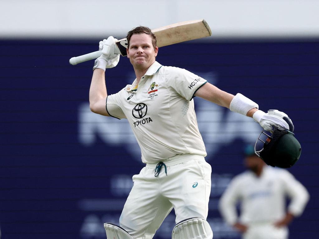 Steve Smith returned to form with a terrific century. Picture: AFP