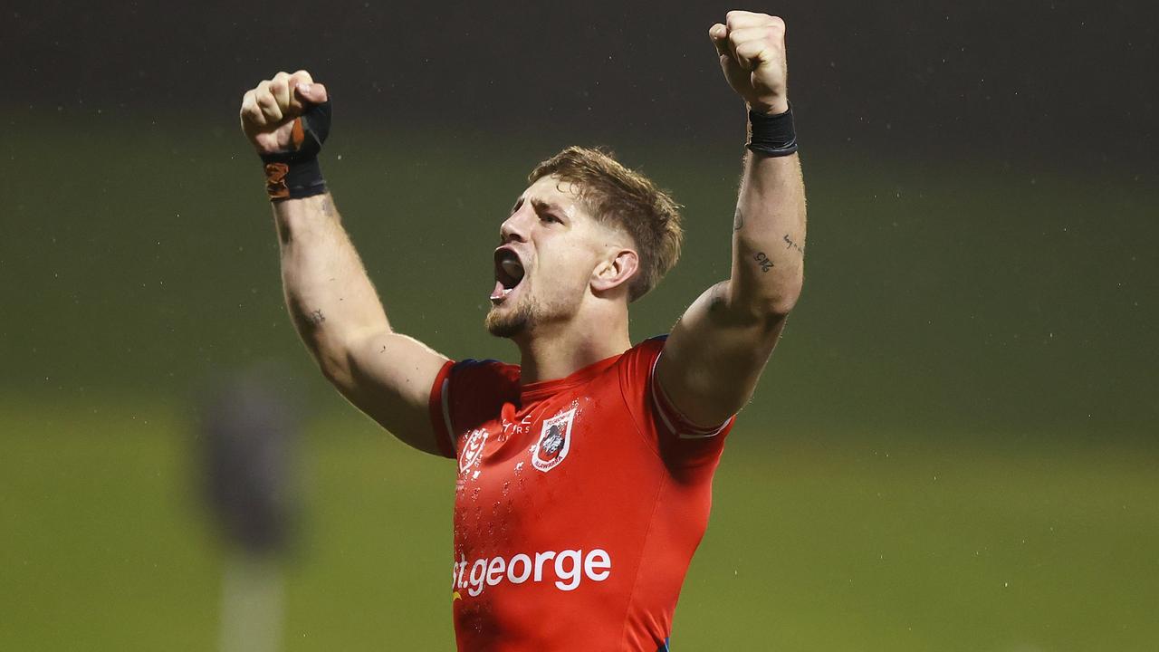 Zac Lomax celebrates another victory at WIN Stadium, now the trick is to start winning away from the Gong. (Photo by Mark Nolan/Getty Images)