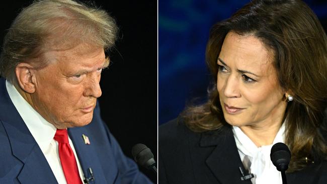 Donald Trump has accused Kamala Harris of conspiring with Iran. Picture: AFP.