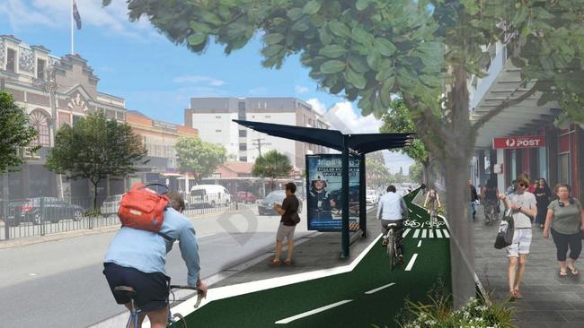 The proposed cycleway on Maroubra Rd. Photo: Randwick Council