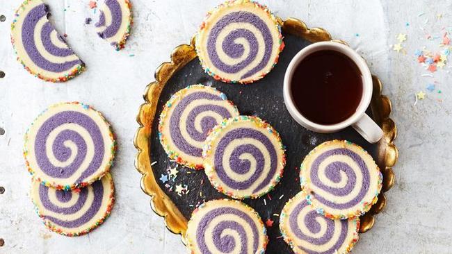Rainbow swirl slice and bake cookies. Picture: taste.com.au