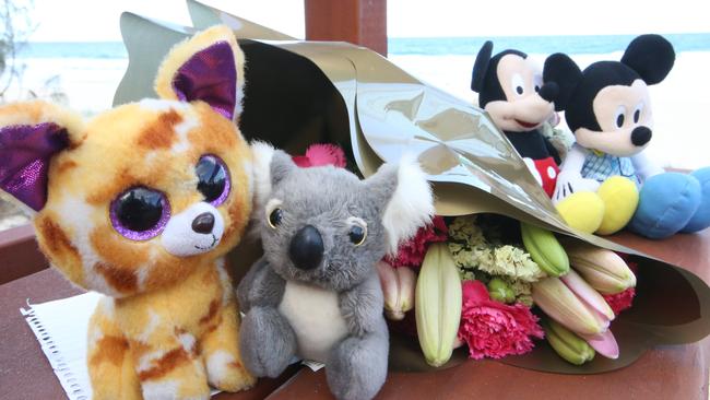 Passers-by stopped to lay tributes to the nine-month-old baby girl. Picture Glenn Hampson